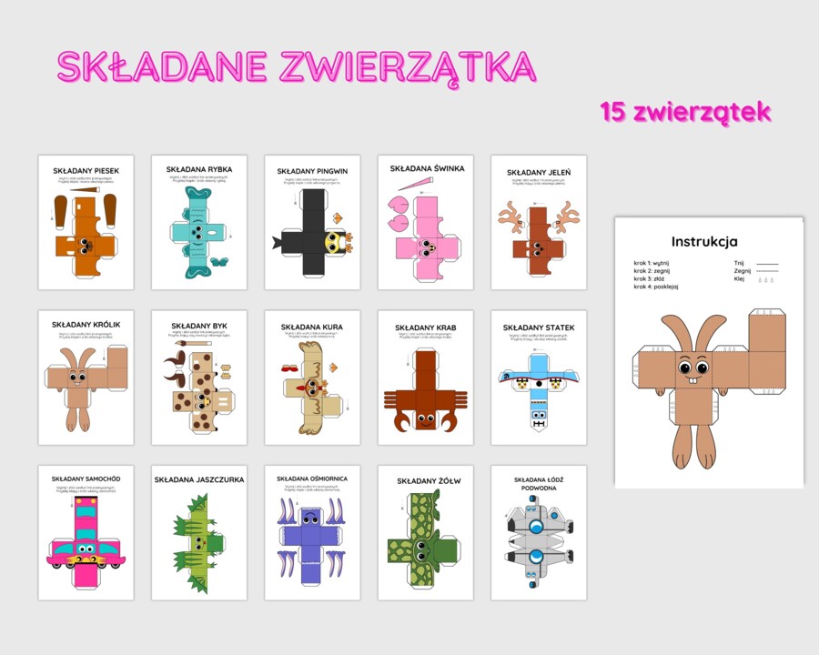 Składane zwierzątka