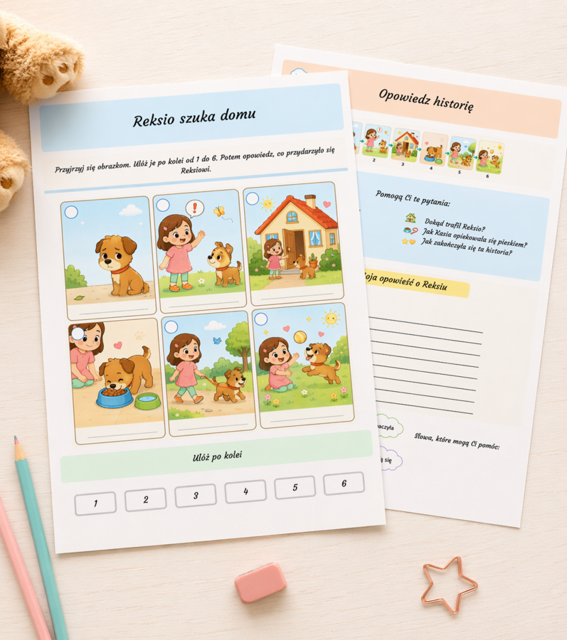 Reksio szuka domu. Historyjka obrazkowa