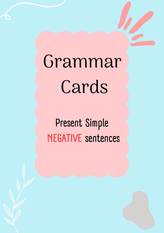 Present Simple/ Karty do mówienia/ Mówienie/ Speaking/ Konwersacje/ Klasy 4-8/ Klasy 4-6/ Klasy 6-8/ SP/ Warm-up/ Rozgrzewka/ Speaking cards/ Gramatyka/ Grammar/ Speaking cards grammar/ Grammar cards/ E8