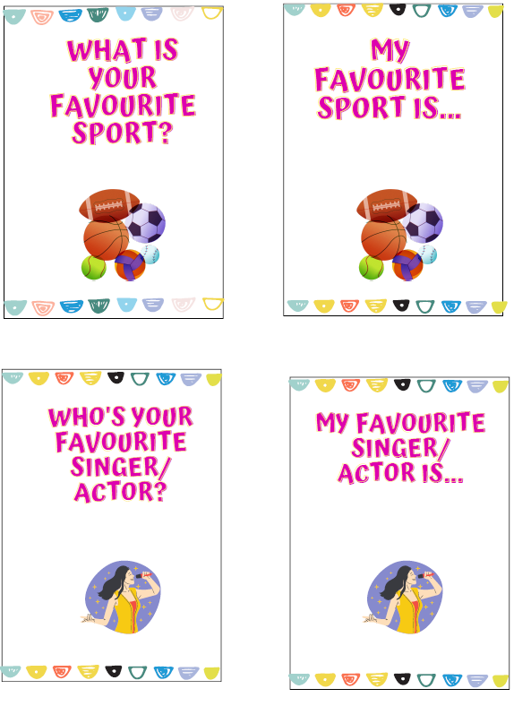 Creative pair work: speaking, matching cards - gra