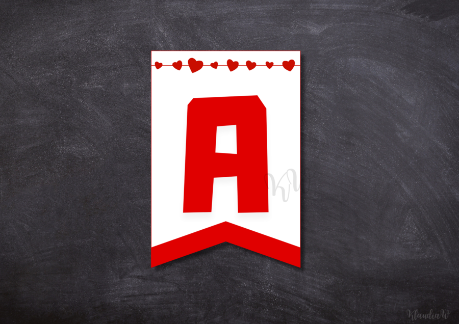 Walentynki - girlanda