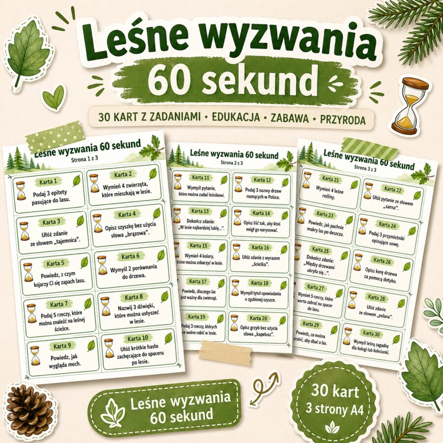Leśne wyzwania "60 sekund"