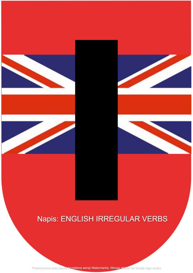 Dekoracja girlanda napis ENGLISH IRREGULAR VERBS język angielski