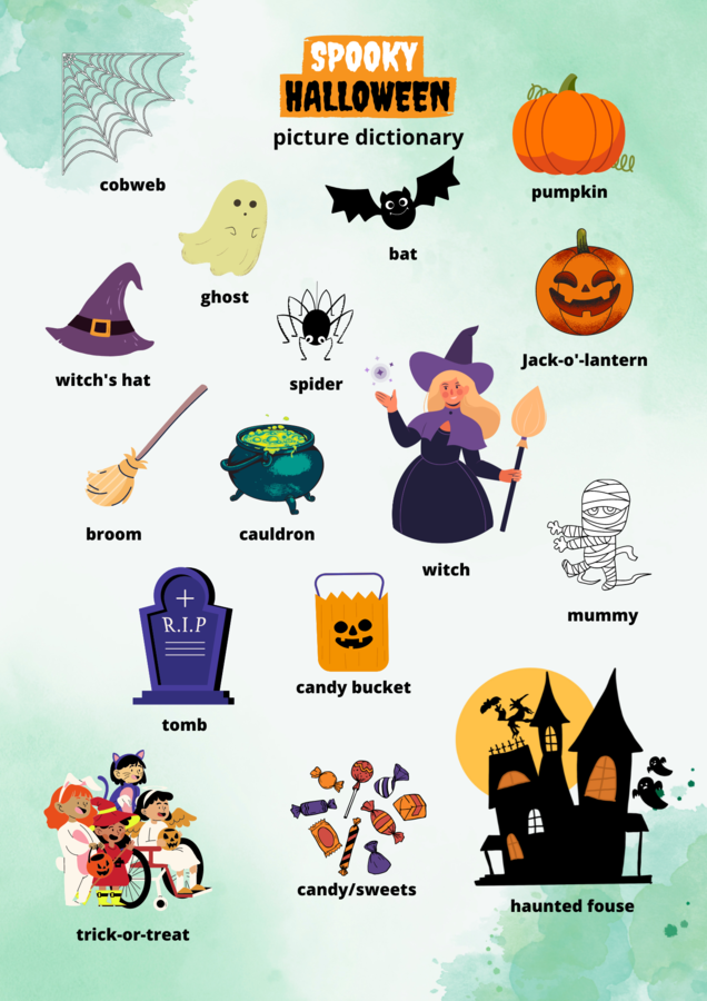 Spooky Halloween Picture Dictionary