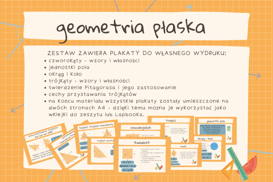 geometria płaska - plakaty, wklejki