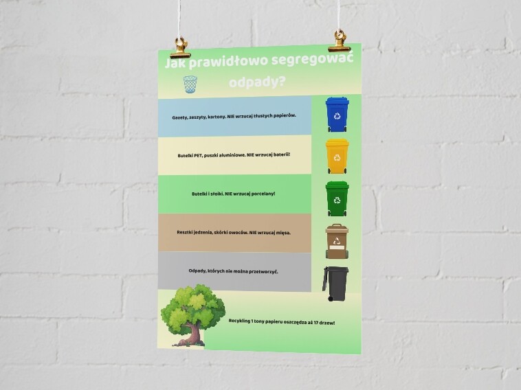 Plakaty edukacyjne. Cykl życia pszczoły. Jak prawidłowo segregować odpady?