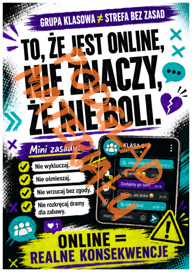 SŁOWA ZOSTAJĄ – hejt, żart, granice, szacunek | gazetka szkolna klasy 4–8 | 28 stron PDF