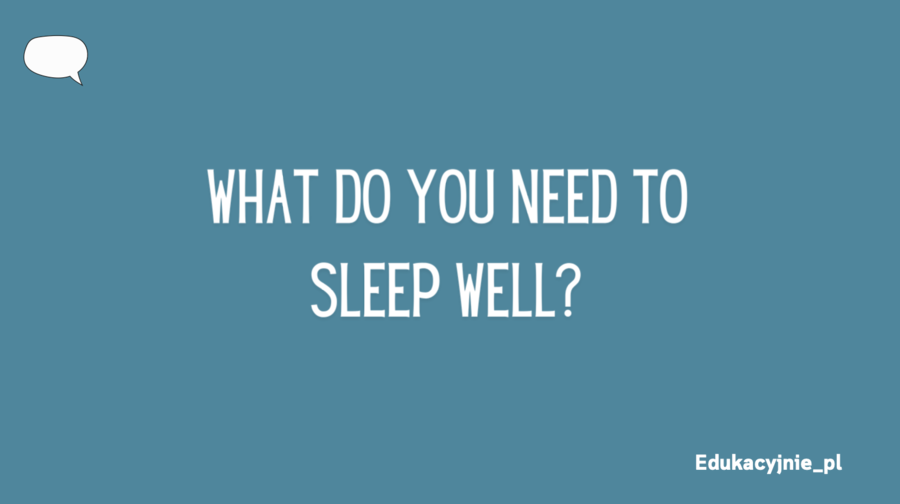 Gotowa lekcja "Sleeping" 💤