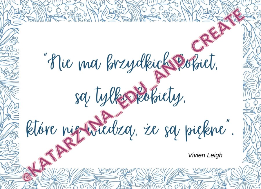 Plakaty z cytatami - Dzień Kobiet