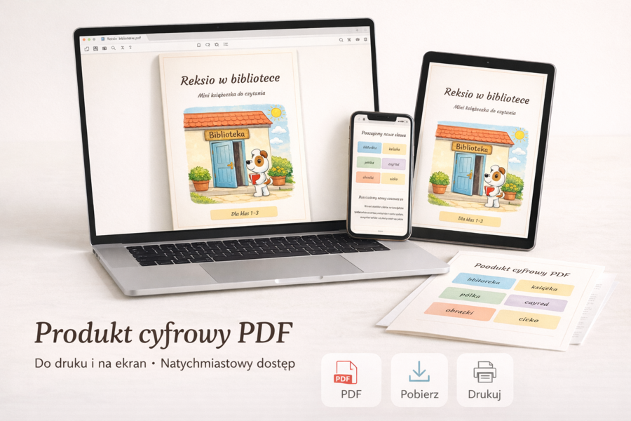 Reksio w bibliotece. [Mini książeczka do czytania]