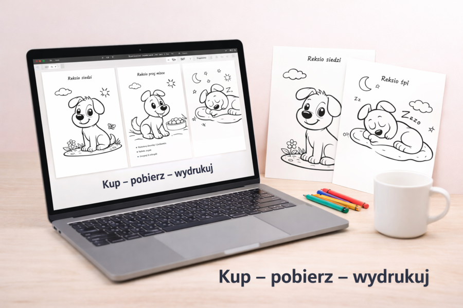 Pokoloruj Reksia. [Kolorowanki]