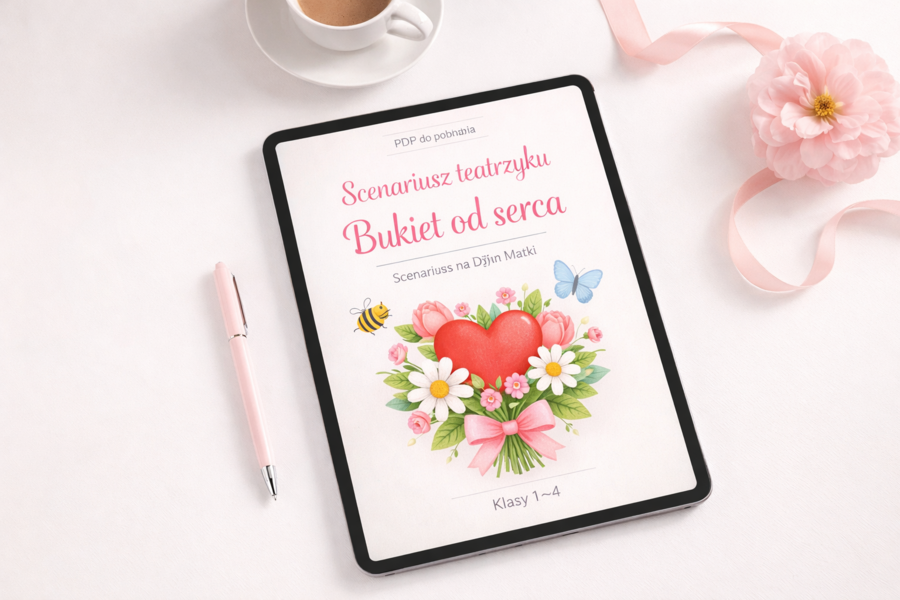 Scenariusz teatrzyku. Bukiet od serca. Klasowe przedstawienie na Dzień Matki