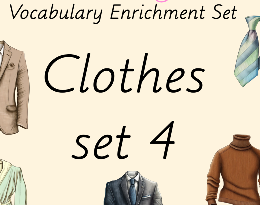 Zestaw kart obrazkowych: CLOTHES SET 4