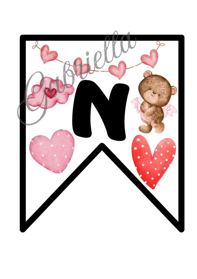 Walentynki girlanda wersja 2