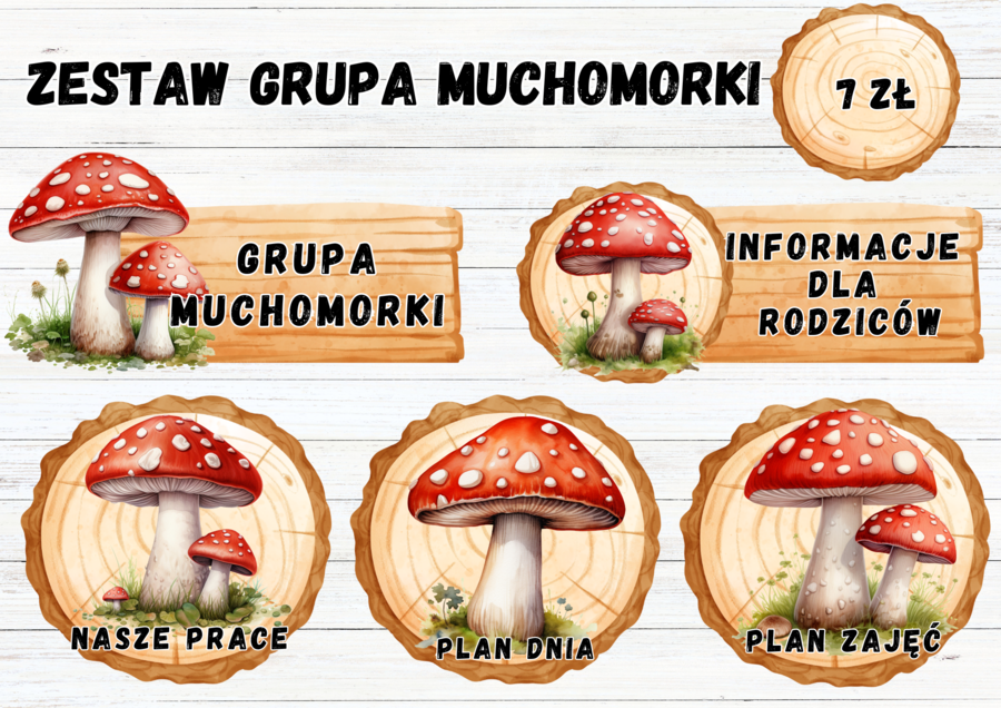 ZESTAW GRUPOWY GRUPA MUCHOMORKI