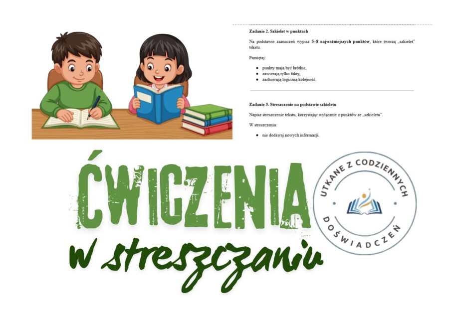 Dwa światy literatury: realizm i fantastyka w lekturach. Ćwiczenia w streszczaniu