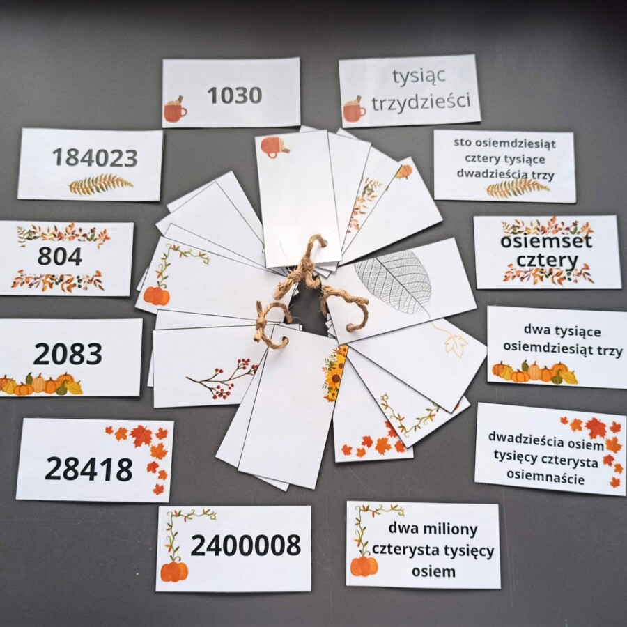 Gra terenowa - ZAPIS SŁOWNY LICZB