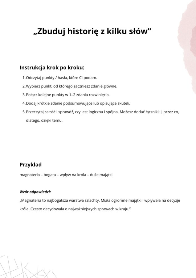 Demokracja szlachecka - kreatywne karty pracy