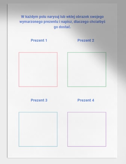 Moje wymarzone prezenty