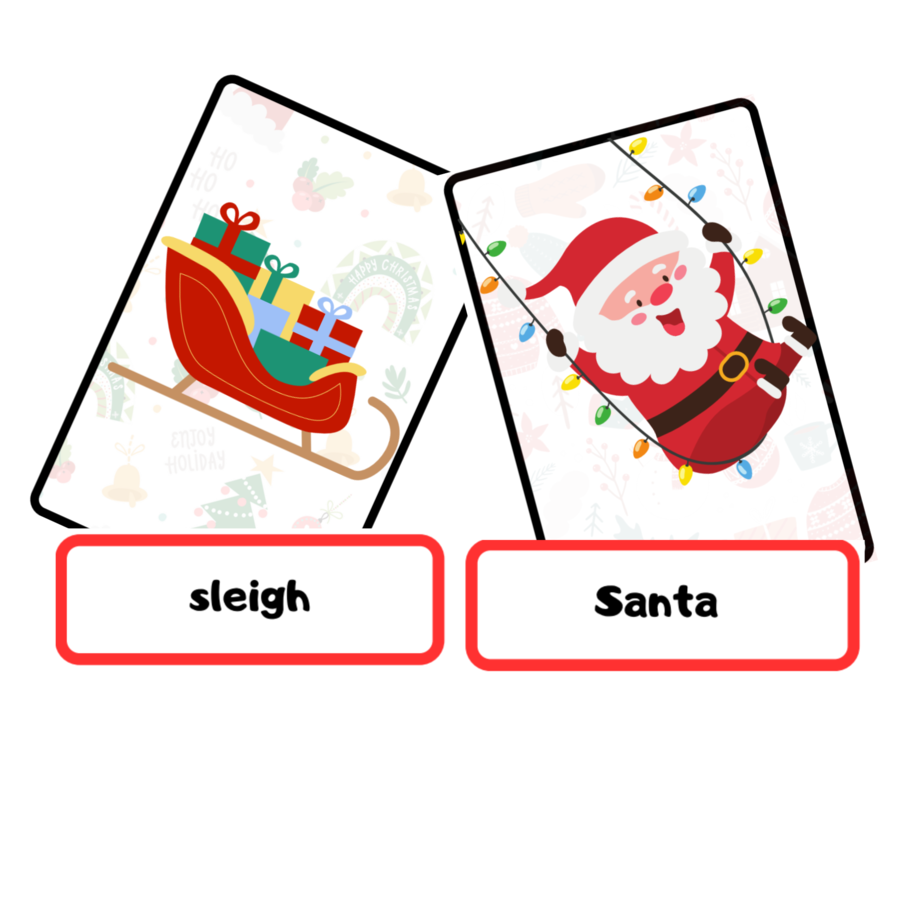 Christmas Flashcards Set - Zestaw Kart Świątecznych Obrazkowych