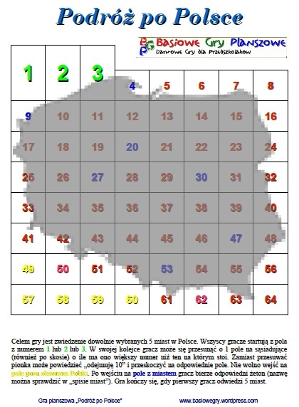 Podróż po Polsce – Gra planszowa