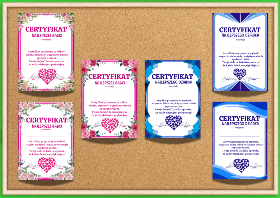 Dzień Babci i Dziadka - Certyfikaty