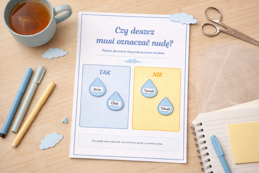 Czy deszcz musi oznaczać nudę? [Plansza]