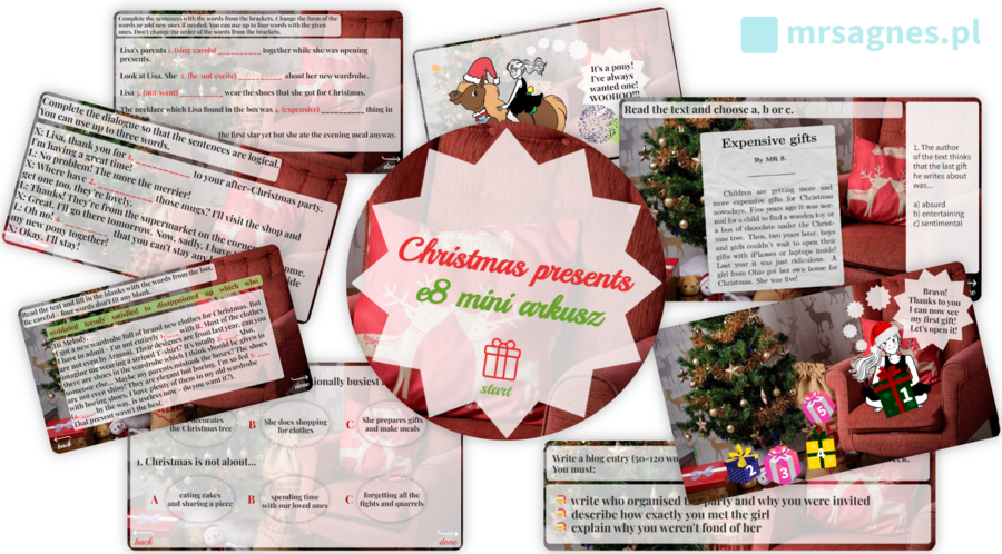 e8 mini arkusz Christmas Presents