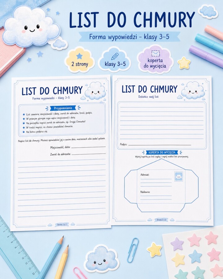 Forma wypowiedzi. List do chmury