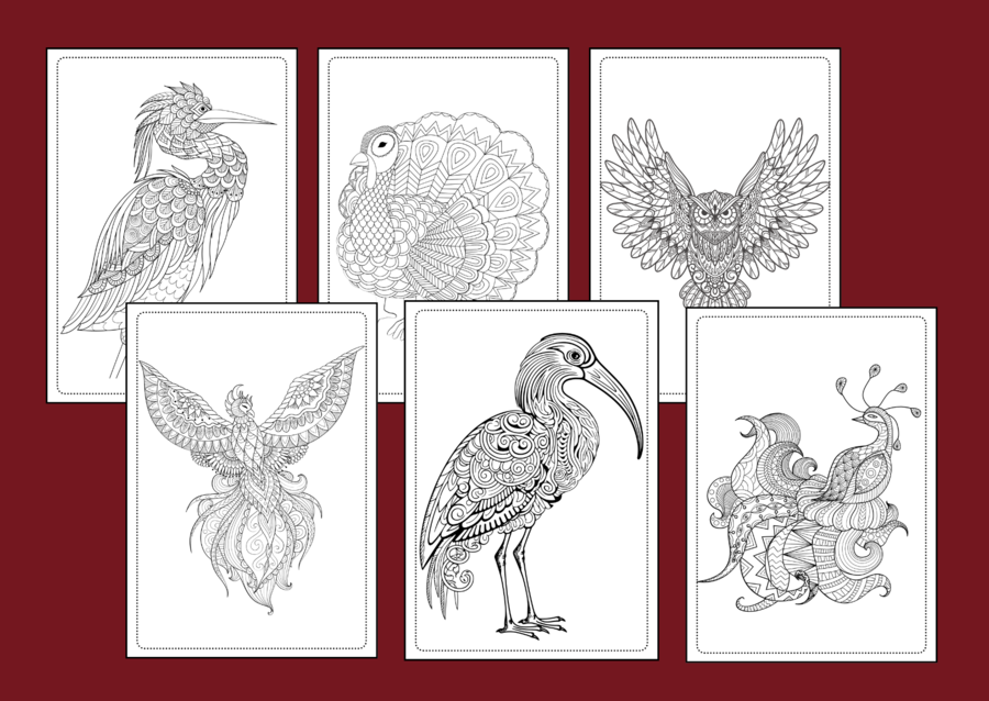 🦅 🐦 45 mandali do druku – idealne na DZIEŃ PTAKÓW 🦉– kolorowanka – mandala – jesień – biblioteka – świetlica – gazetka