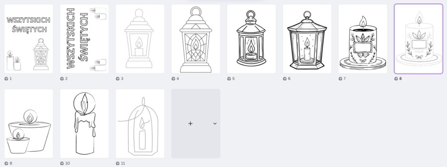 Znicze - lampiony kolorowanki