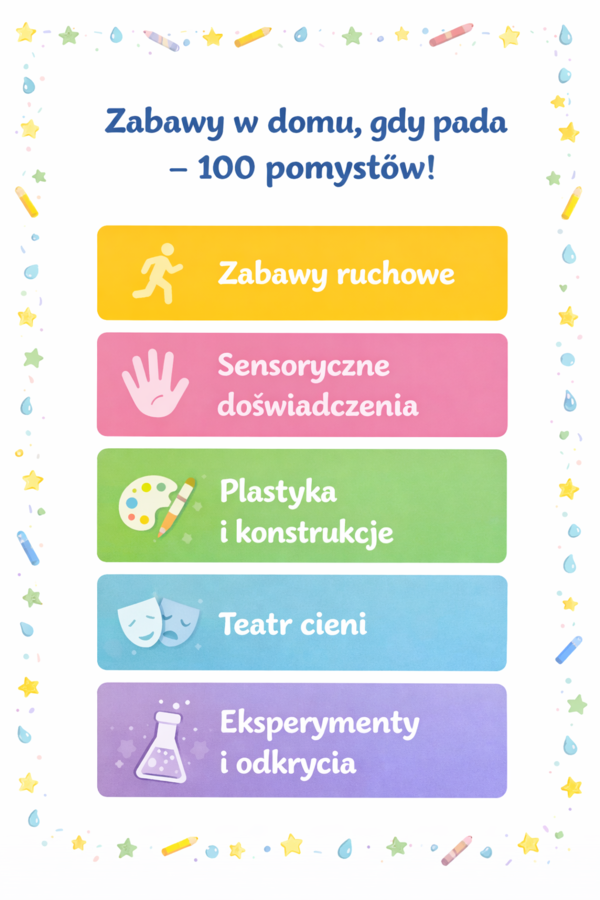 Zabawy w domu, gdy pada – poradnik PDF