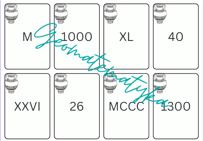 Gra edukacyjna „Piotruś – Liczby rzymskie