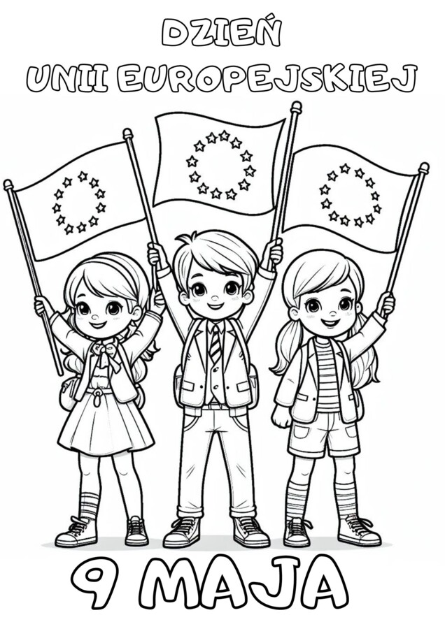 Dzień Unii Europejskiej, kolorowanka XXL