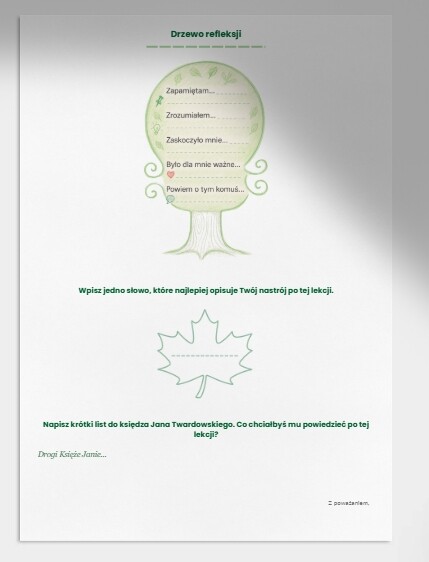 Lekcja języka polskiego. "O lasach", ks. Jan Twardowski