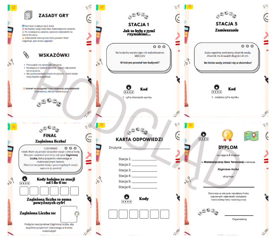 Matematyczna Gra Terenowa dla Klasy 8 SP – Zaginiona Liczba 🔢🕵️‍♂️