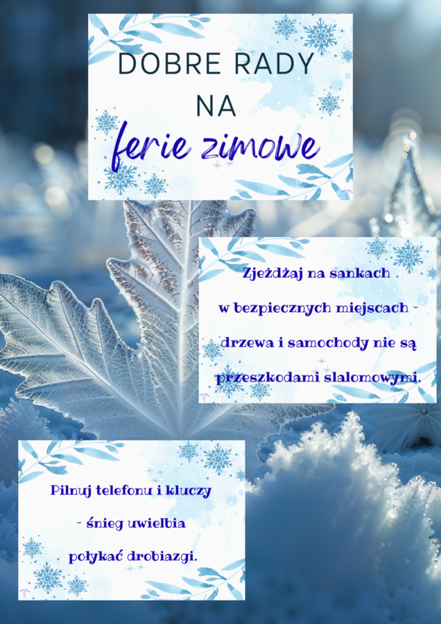 Ferie zimowe - gazetka