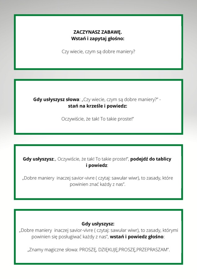 Test na uważność - DOBRE MANIERY :)