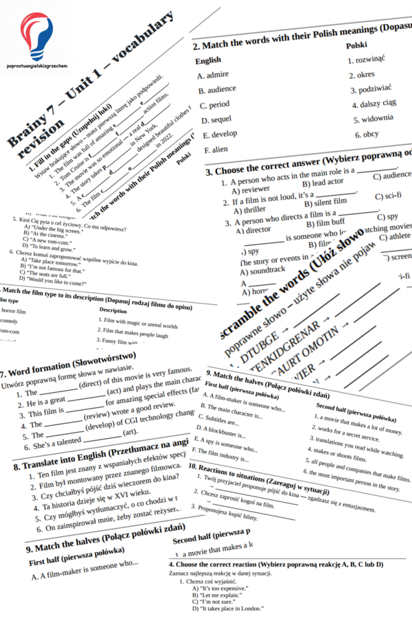 Brainy 7 – Unit 1 – vocabulary revision