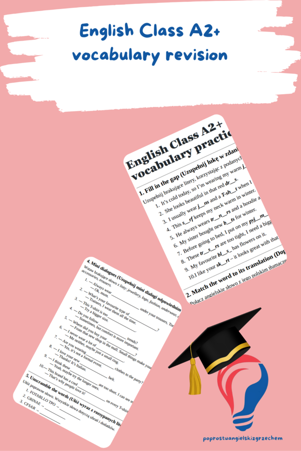 English Class A2+ – Unit 2 – vocabulary revision