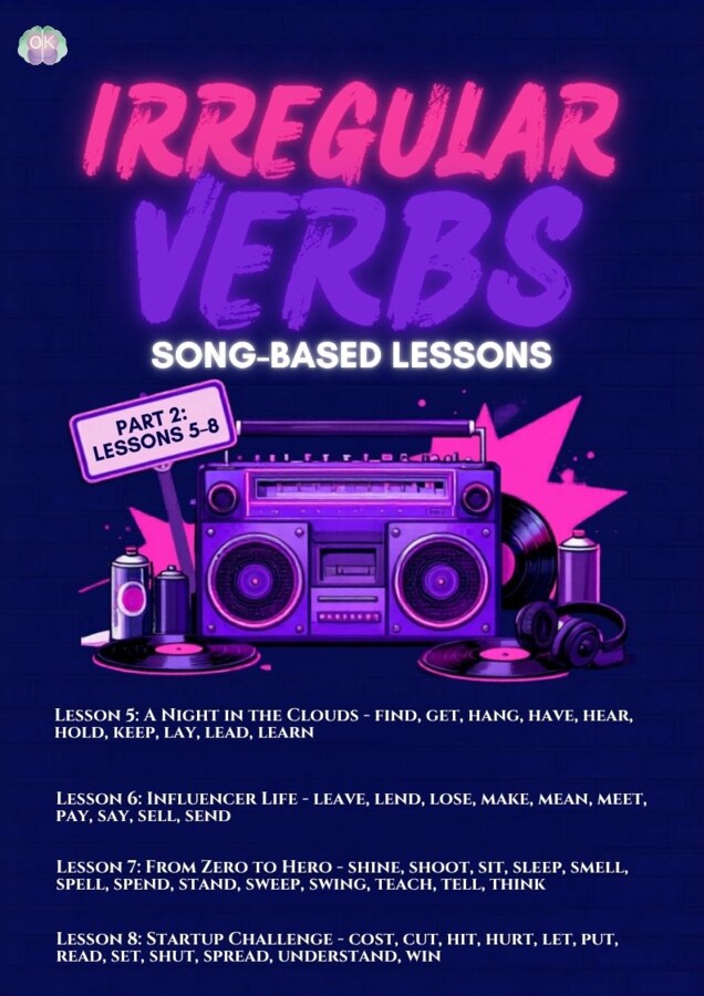 Irregular Verbs Through Music: Part 2 (Lekcje 5–8)