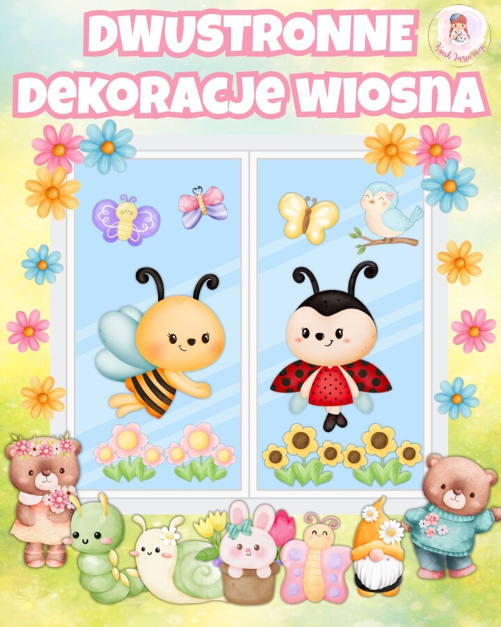 💛PAKIET DWUSTRONNYCH DEKORACJI– WIOSNA🌸