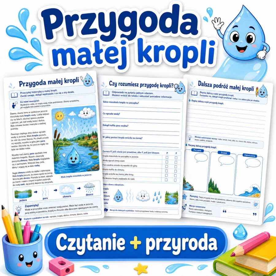Przygoda małej kropli - krótka historyjka przyrodnicza