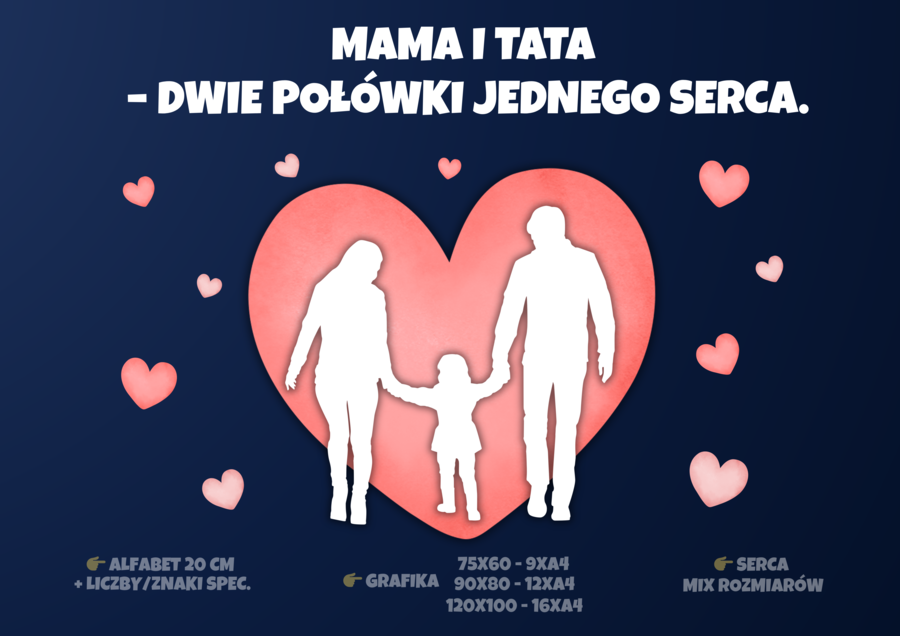 DZIEŃ RODZINY DEKORACJA 2 + DOWOLNY NAPIS