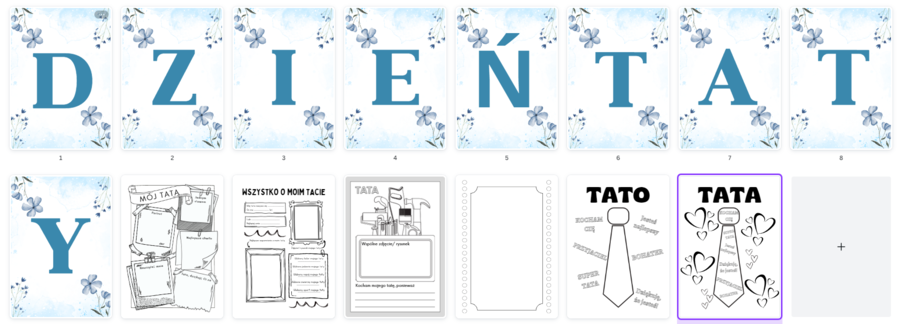 DZIEŃ TATY - GIRLANDA, PRACA WŁASNA