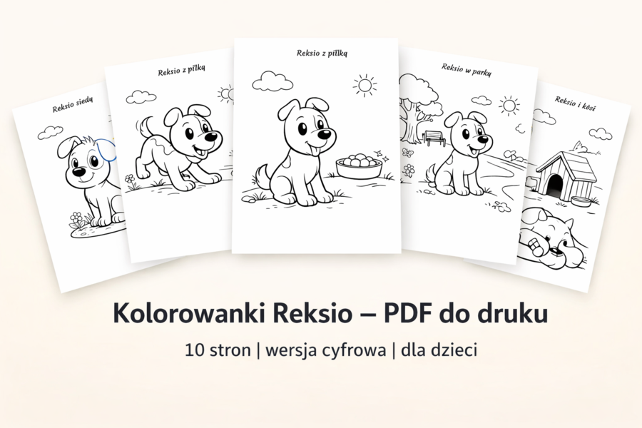 Pokoloruj Reksia. [Kolorowanki]