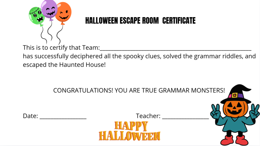 Halloween Escape Room
