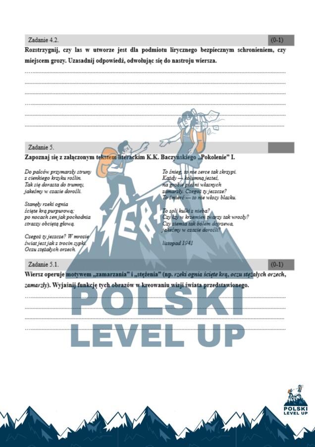 Test 15 zadań z poezji II wojny światowej_Polski Level Up