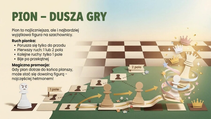 Szachy – prezentacja edukacyjna dla uczniów (18 slajdów)