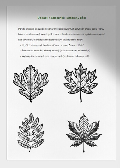 Zabawa "Drzewo i liście". Rozpoznaję gatunki drzew i krzewów.